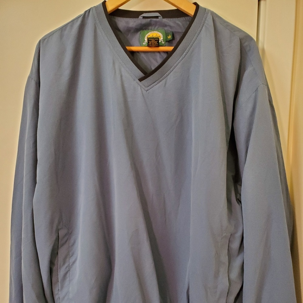 Cabelas mens pullover blue size large